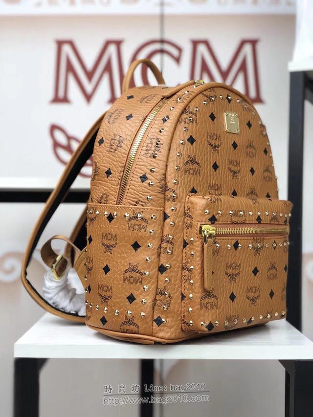MCM雙肩包 原單 5917小號 夏季新款 純手工定制版 48k鍍金 MCM女後背包  mdmc1114